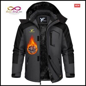 Men's Waterproof Insulated Ski Jacket Winter Coat Snowboard Outdoor Sports